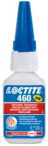Loctite 460 20 g bezbarvé vteřinové lepidlo, průhledné, s nízkým zápachem, nízkou viskozitou, s nízkou tvorbou výkvětů, vhodné zejména na savé povrchy.