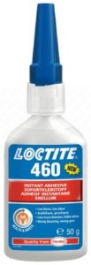 Loctite 460 50 g cena za kus, prodej po 12 kusech, bezbarvé vteřinové lepidlo, transparentní, nízký zápach, nízká viskozita, nízká výkvětovost, vhodné zejména na savé povrchy.