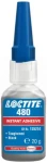 Loctite 480 20 g wzmocniony kauczukiem, czarny klej błyskawiczny, elastyczny, bardziej odporny na uderzenia i zrywanie, do metalu, gumy, tworzyw, magnesów