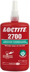 Loctite 2700 250 ml price for 1 item, sale in packs of 10, green anaerobic adhesive for securing metal screw threads against unscrewing due to vibrations, high strength, white safety data sheet - no hazardous substances in the composition, WRAS approved