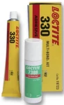 Loctite AA 330/7388 90ml Multibond set adhesive and activator light yellow acrylic adhesive for metal, wood, ceramics and plastics, high viscosity, universal, food contact approved P1 NSF