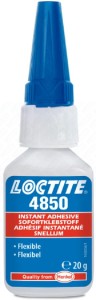 Loctite 4850 20 g elastyczny i giętki klej błyskawiczny, niska lepkość, do porowatych i chłonnych materiałów, trudnosklejalnych, do drewna, papieru, skóry, tkanin, metalu, tworzyw