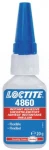 Loctite 4860 20 g flexible, pliable, transparent instant adhesive, high viscosity, for porous and absorbent materials, wood, leather, fabrics, metal, plastics, elastomers