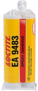 Loctite EA 9483 400 ml price for 1 item, sale in packs of 10, two-component epoxy clear glue, high strength, for panels and showcases, low moisture absorption