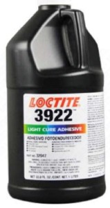 Loctite AA 3922 UV 1 L price for 1 item, sale in packs of 10, light curing clear acrylic adhesive, for flexible bonding of stress-sensitive plastics, ISO 10993, for medical instruments