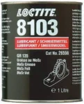 Loctite LB 8103 1 l black grease based on mineral oil and MoS₂, resistant to high loads and vibrations, for lubricating moving parts, for rolling and friction bearings, guides and flare connections, up to + 250 ° C