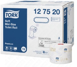 Tork 127520 - Mid-size soft toilet paper, 2-ply