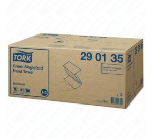 Tork 290135 - Singlefold green towel (ZZ folded)