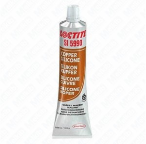 Loctite SI 5990 100 ml price for 1 item, sale in packs of 12, high temperature copper silicone, for filling large gaps, up to 350 ° C, oil resistant, electrically insulating