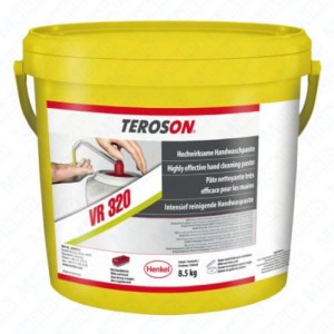 Teroson VR 320 8.5 kg sawdust hand-cleaning paste, based on soft coconut wood sawdust, quickly removes difficult dirt, oil, grease, does not damage the skin, does not contain sand or aggressive solvents, does not clog the sewage system