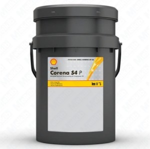Shell Corena S4 P 100 20L synthetic compressor oil for reciprocating compressors and breathing apparatus compressors, wear protection, low deposit tolerance, efficient and clean operation