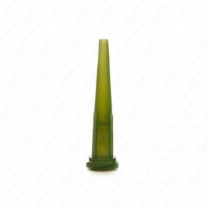 Dispensing needle 14G, 1.55 mm diameter, fat, plastic, olive, needle for dispensing adhesives, sealants and pastes, price for a pack of 10 pieces