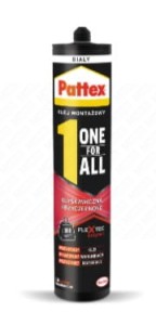 Pattex One For All 440 ml lepidlo s okamžitou přilnavostí na dřevo, cihly, beton, keramiku, kámen, kov, sklo
