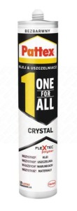 Pattex One For All Crystal 290g tuba, průhledná pro vnitřní i vnější použití