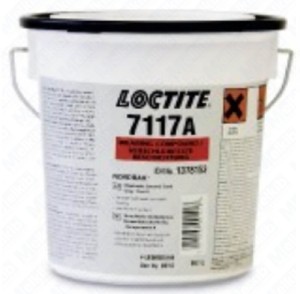 Loctite PC 7117 black two-component epoxy coating with ceramic filler for metal parts to protect against abrasion by fine particles, for impellers, valves, housings 
