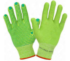 X-ROG 3 Size 8, Safety Gloves, Cut Resistant, Light Green, Mottled, Good Grip, Flexible 