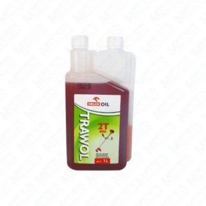 Oil Trawol 2T red semi-synthetic oil for garden equipment, two-stroke, excellent lubrication, reduction of deposits, cooperation with catalysts