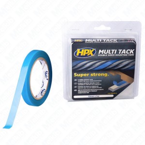 Double-sided mounting tape Multi Tack for LED profiles 12mm x 5m, transparent, quick and easy installation, durable, good adhesion