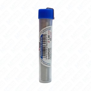 Soldering tin with flux in a vial Sn60Pb40-SW26/2.5% Ø 1.00 16 g, solder binder, electronics industry