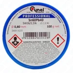 Cyna lutownicza z topnikiem Sn60Pb40-SW26/2.5% Ø 0.80 100 g, spoiwo lutownicze, przemysł elektroniczny  