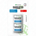 Zalewa silikonowa 047 100g, 1kg dwuskładnikowa, termoprzewodząca, biała ciecz, płynność podczas dozowania 