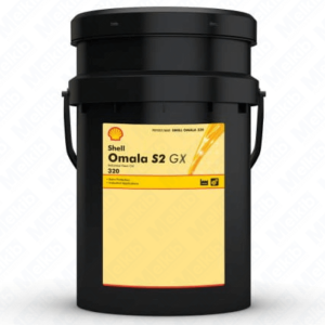Shell Omala S2 GX 320 20L gear oil with anti-seize EP additives, for closed and heavy duty gears, worm gears, for circulating and splash systems, for bearings, protection against corrosion and wear, efficient operation