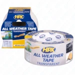 Universal transparent tape All Weather Tape 48mm x 5m for repairing tarpaulins, greenhouses, foils, glass, windows, durable, resistant to weather conditions