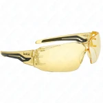 Bolle Silex safety glasses, yellow, anti-UV rays, perfect fit to the shape of the face, anti-fog coating
