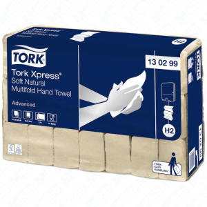 Tork Xpress 130299 2-warstwowy ręcznik Multifold Z w składce wielopanelowej, 24cm, kolor naturalny, chłonny, wytrzymały
