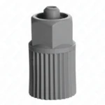 Luer Lock Adapter for AB and C and F static mixer, gray, adhesive dispensing, durable, perfect dispensing
