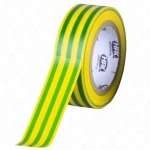 Taśma izolacyjna PVC VDE 19mm x 20m żółto-zielona,  do naprawy systemów izolacyjnych, łatwa w obsłudze, odporność temperaturowa 