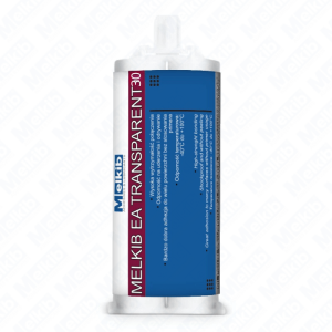 Melkib EA Transparent 30 50ml 1:1 two-component epoxy adhesive for glass, metal, ceramics, plastics, transparent, mechanical strength, temperature resistance