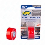 Taśma izolacyjna HPX 52700 Stretch & Fuse 25mm x 3m, czerwona, silikonowa taśma uszczelniająca, odporna na wysokie temperatury, ciśnienie i wodę, do izolacji elektrycznej i hydrauliki