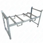 Stojak na 2 beczki 200L, ocynkowany, regał magazynowy 1400x600x840 mm 