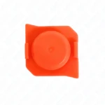 Rear cap for dispensing tube for 30/50ml tubes, protection against contamination and drying out, orange