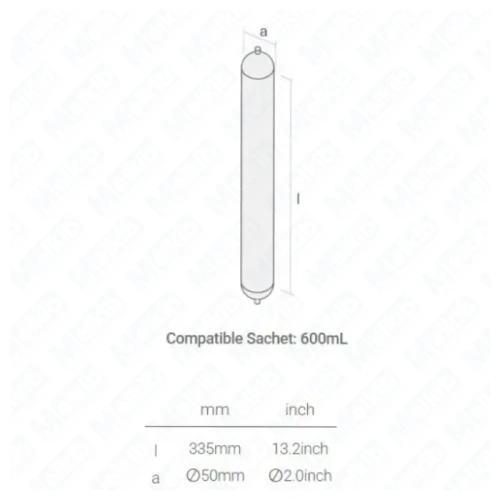 pojemność kiszki do 600 ml