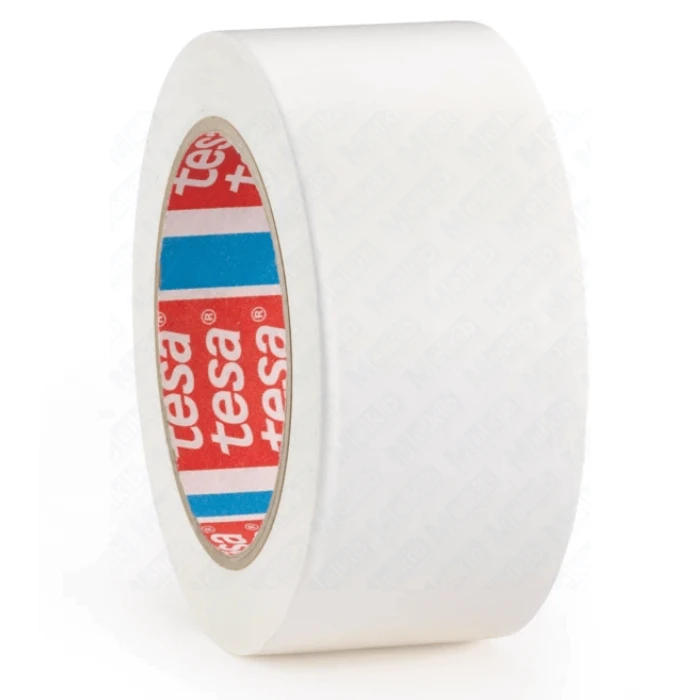 Taśma ostrzegawcza biała PVC, 33 m:50 mm