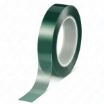 Silicone masking tape green 25 mm x 66 m, high temperature resistant, for powder coating, paint shop, heat treatment, industrial polyester tape with silicone adhesive