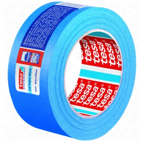 Niebieska taśma malarska 50 mm x 50 m odporna na UV