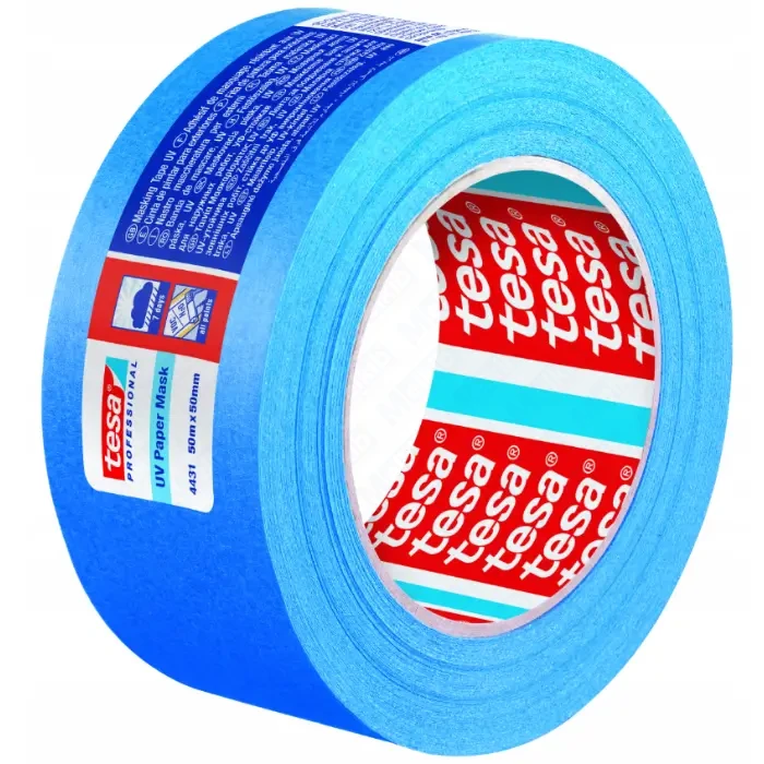 Niebieska taśma malarska 50 mm x 50 m odporna na UV