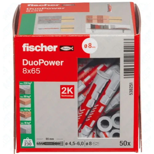 Fischer DuoPower 8 x 65 kołek rozporowy dwukomponentowy