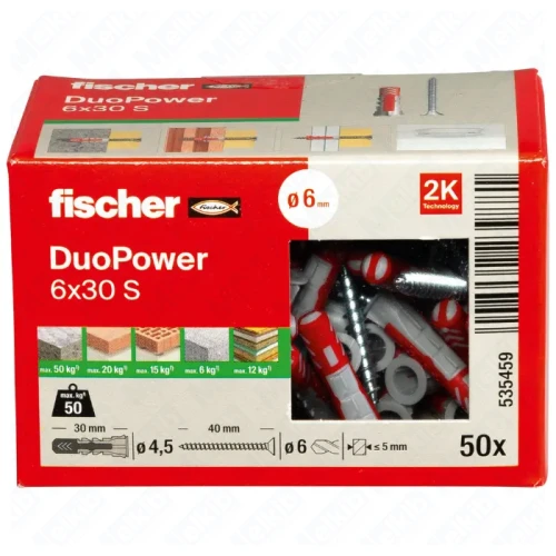 Fischer DuoPower 6 x 30 S z wkrętem