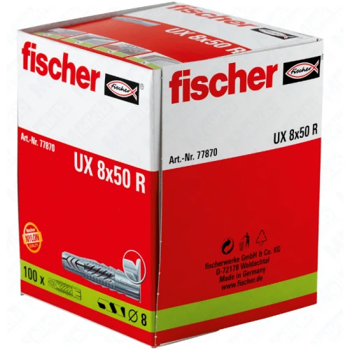 Fischer Kołek uniwersalny rozporowy nylonowy z kołnierzem