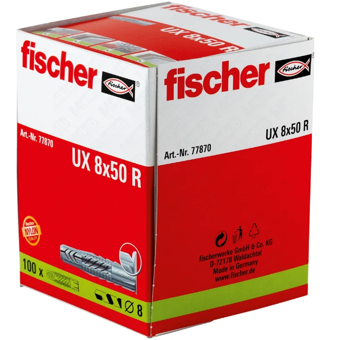 Fischer Kołek uniwersalny rozporowy nylonowy z kołnierzem
