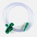 Zielony adapter do strzykawek 5 ml z wężykiem 6 mm i uszczelnieniem O-ring