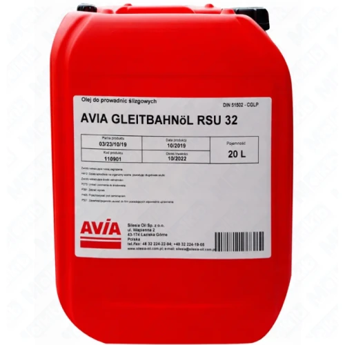 Avia Gleitbahnöl RSU 32 20L, olej do prowadnic ślizgowych RC 32,