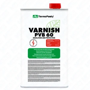 Insulating varnish PVB 60 1 L for PCB, quick drying, transparent, moisture resistant, solderable coating