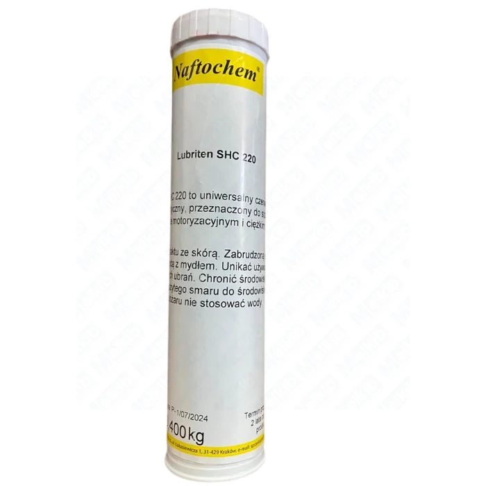 Lubriten SHC 220, smar syntetyczny NLGI 2, kartusz 400 g