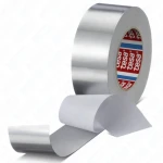 Tesa 60652 taśma aluminiowa 50 µm, 50 m × 50 mm, srebrnoszara, z przekładką papierową, akrylowa, przewodząca, do HVAC i izolacji