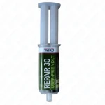 WIKO REPAIR 30 2K 25 ml, rychlé polyuretanové lepidlo ve stříkačce, otevřená doba 0,5 min, brousitelné 2–5 min, černé